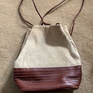 Backpack purse (canvas and leather)